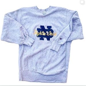 Vintage Notre Dame Reverse Weave crewneck!